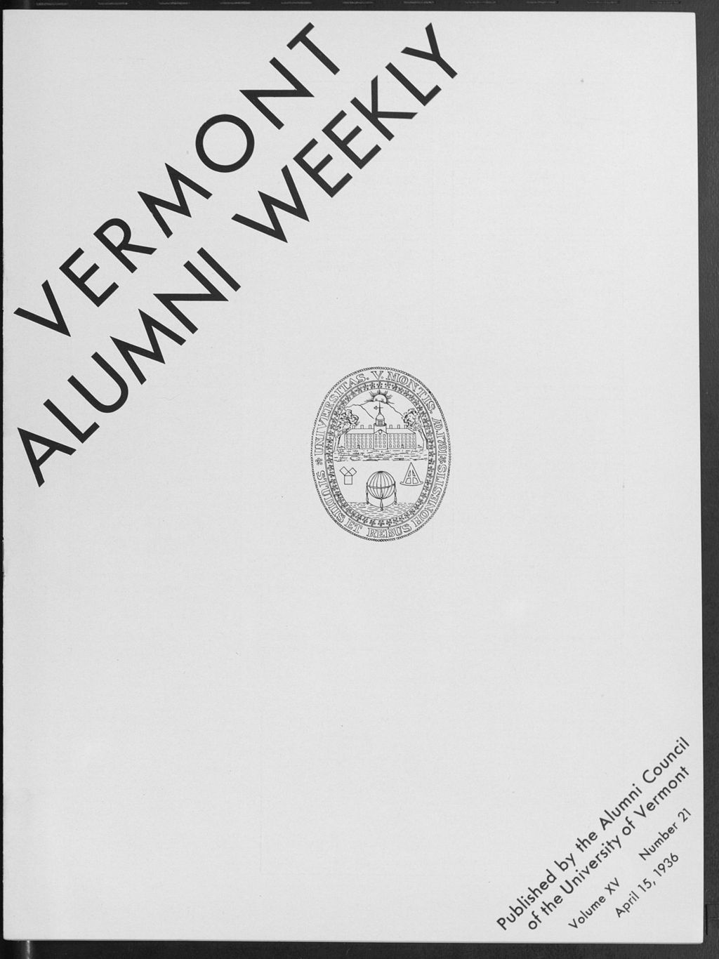 Miniature of Vermont Alumni Weekly vol. 15 no. 21