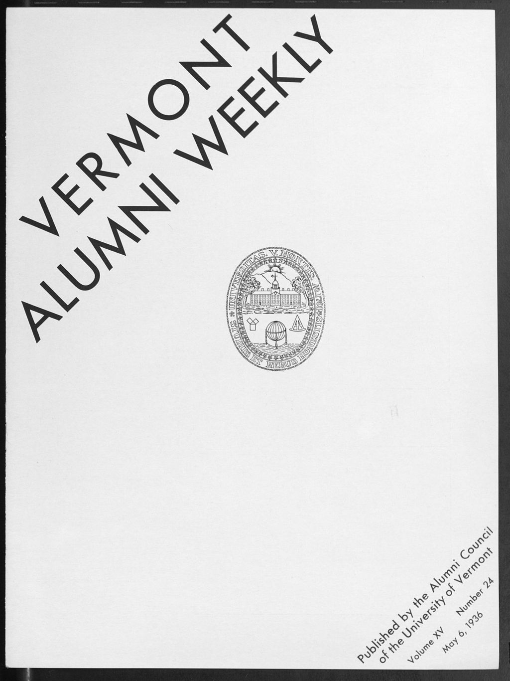 Miniature of Vermont Alumni Weekly vol. 15 no. 24