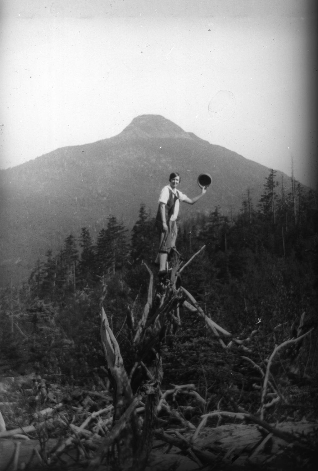 Miniature of Emily Drake Jackson en route to Couching Lion (Camel's Hump)