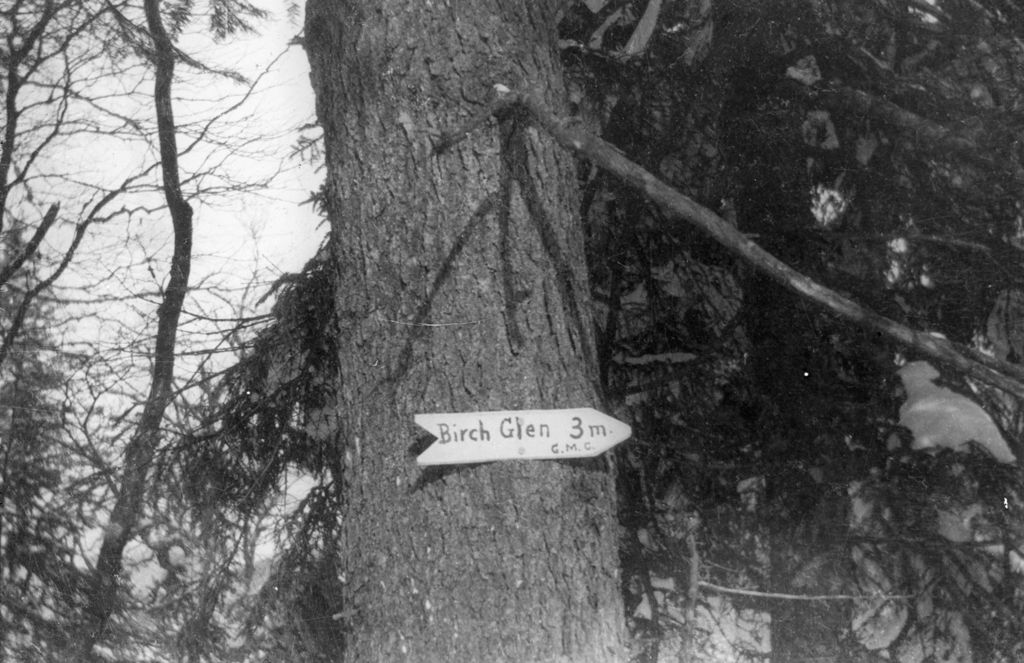 Miniature of Birch Glen sign on General Stark Mountain