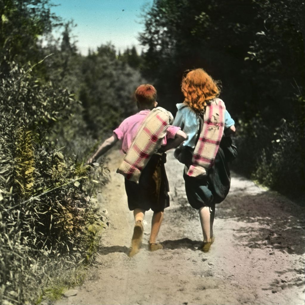 Miniature of Hikers on the Weston-Danby Road