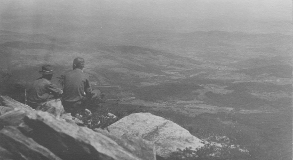 Miniature of Guardsmen overlooking a Vermont landscape