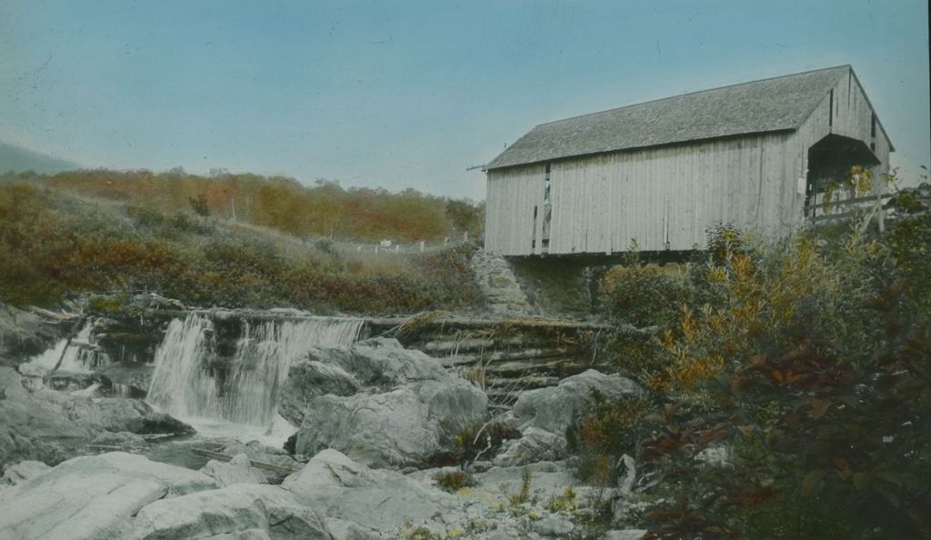 Miniature of Dam and covered bridge near Lincoln, Vermont