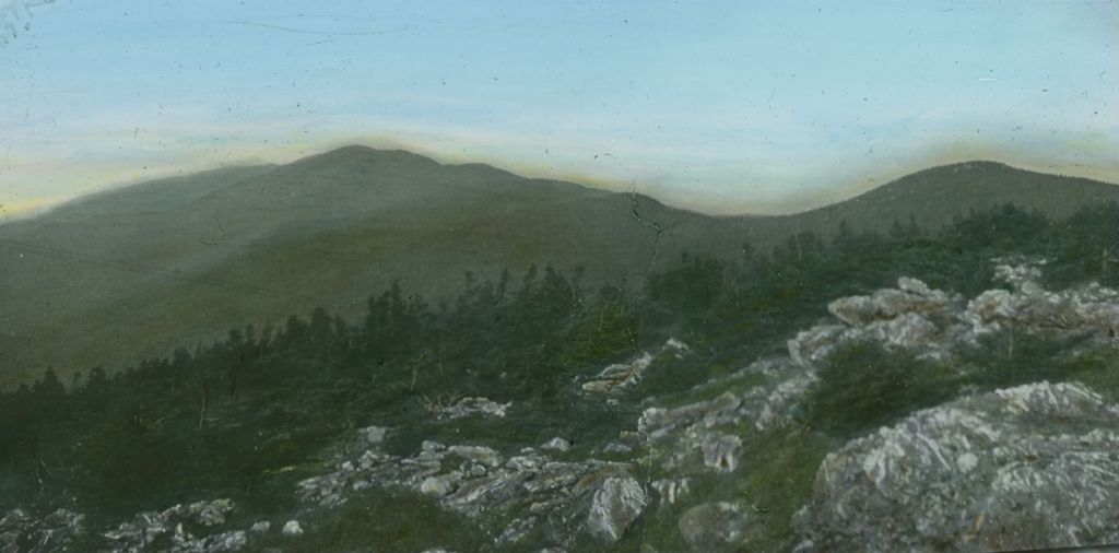 Miniature of Lincoln Peak and Mount Ellen from the summit of Mount Abraham