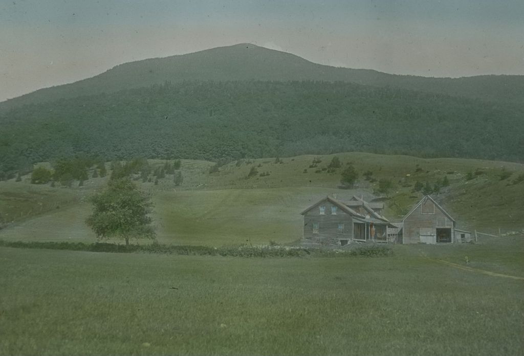 Miniature of Mount Abraham and Eldore Atkins house from the West