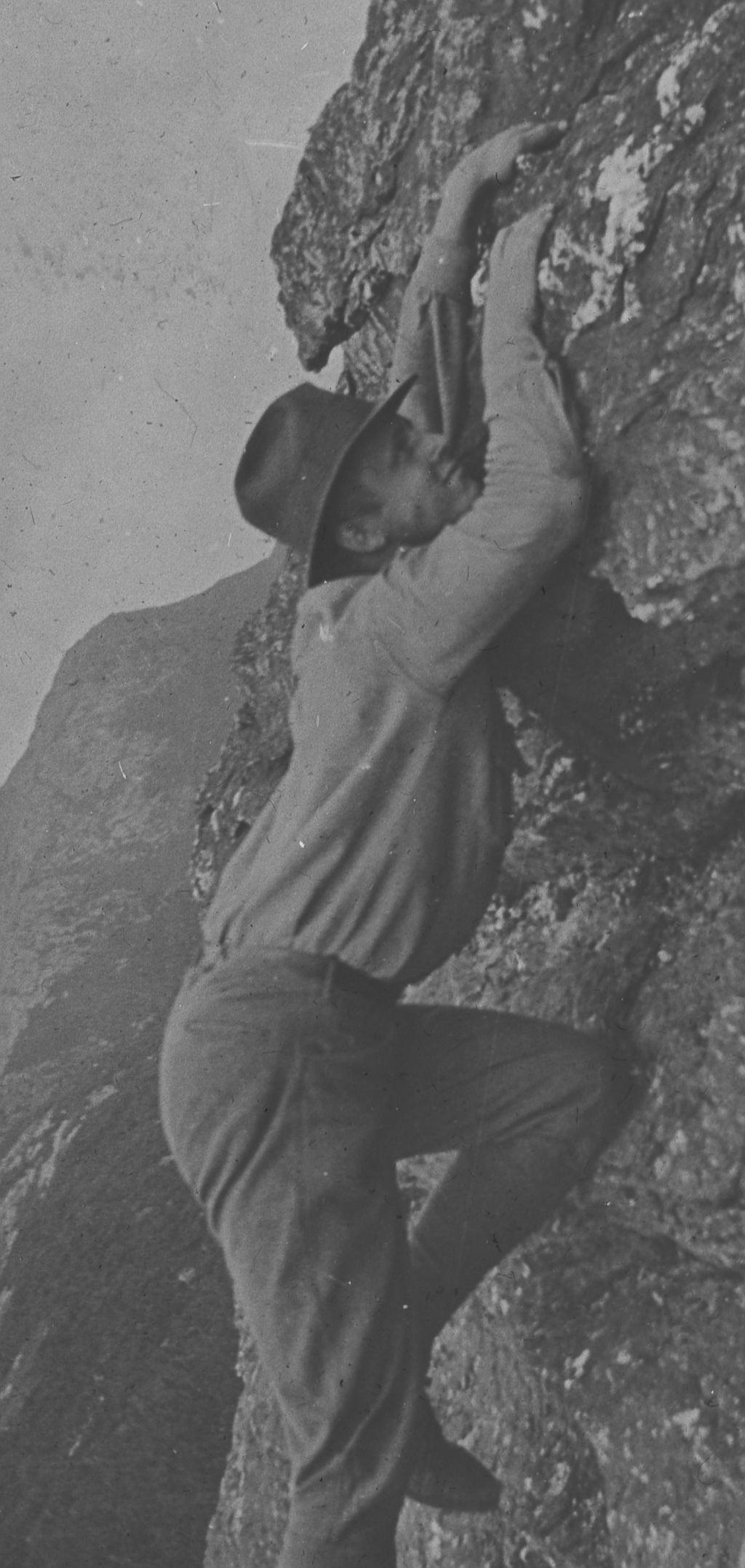 Miniature of Ralf Heartwell climbing the Mount Mansfield nose