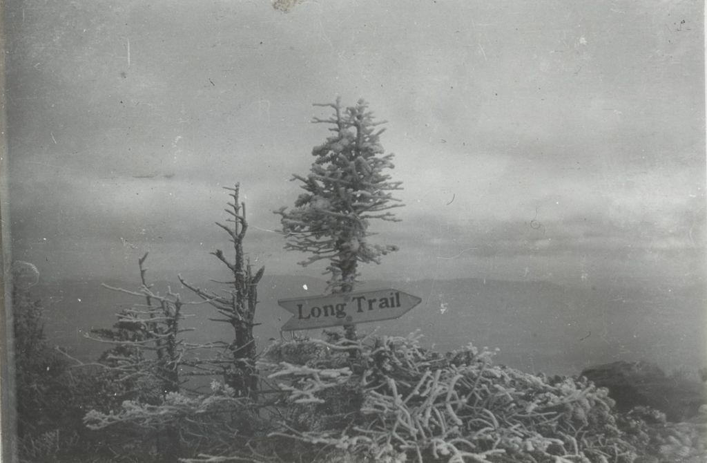 Miniature of Long Trail sign on mountain top