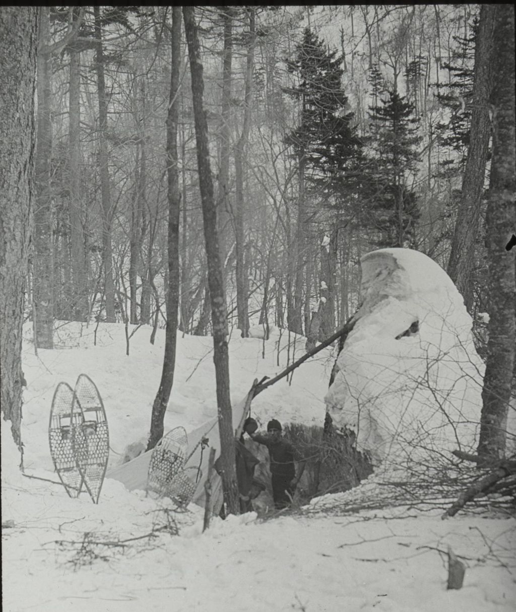 Miniature of Cowles and Little in camp at Smugglers' Notch