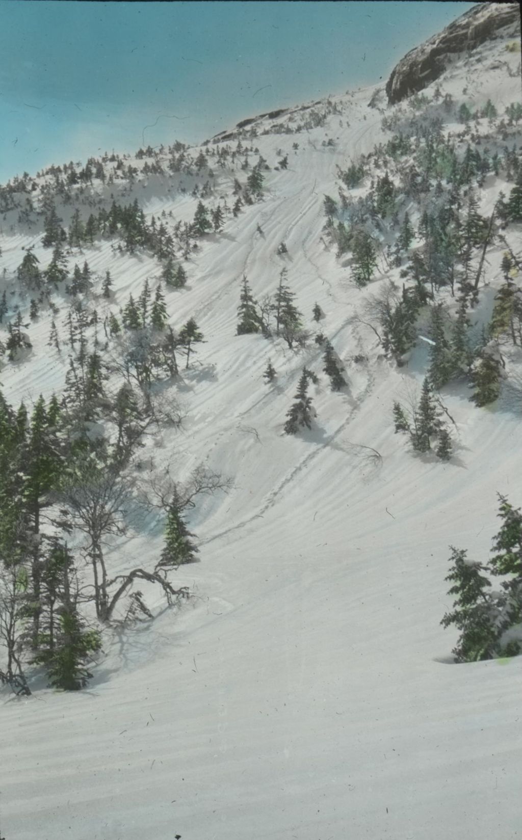 Miniature of Snowshoe trail on Mount Mansfield from the chin to Taft Lodge