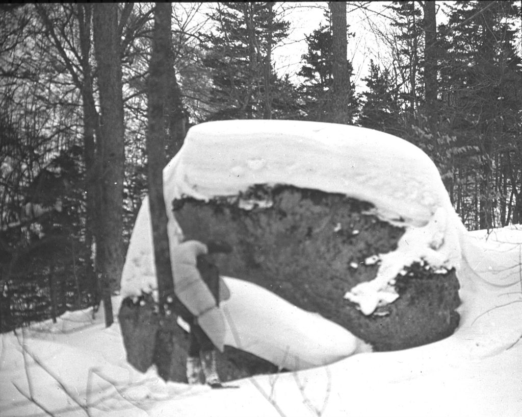 Miniature of Smugglers' Notch rock against which we camped