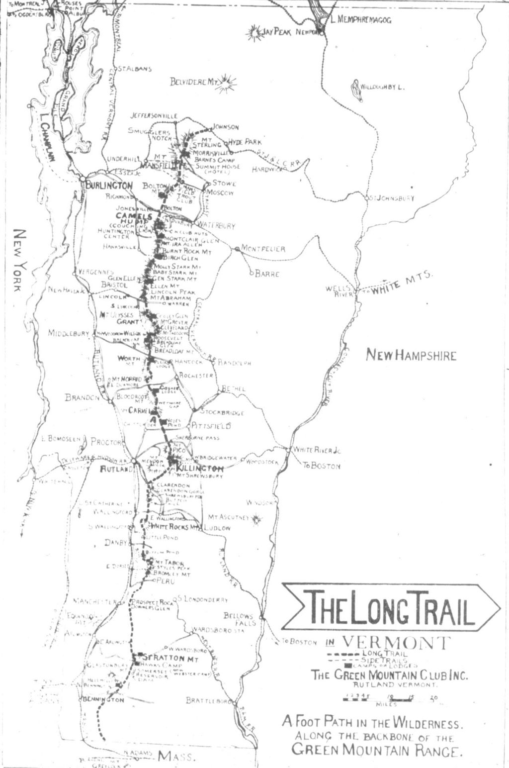 Miniature of Map of the Long Trail