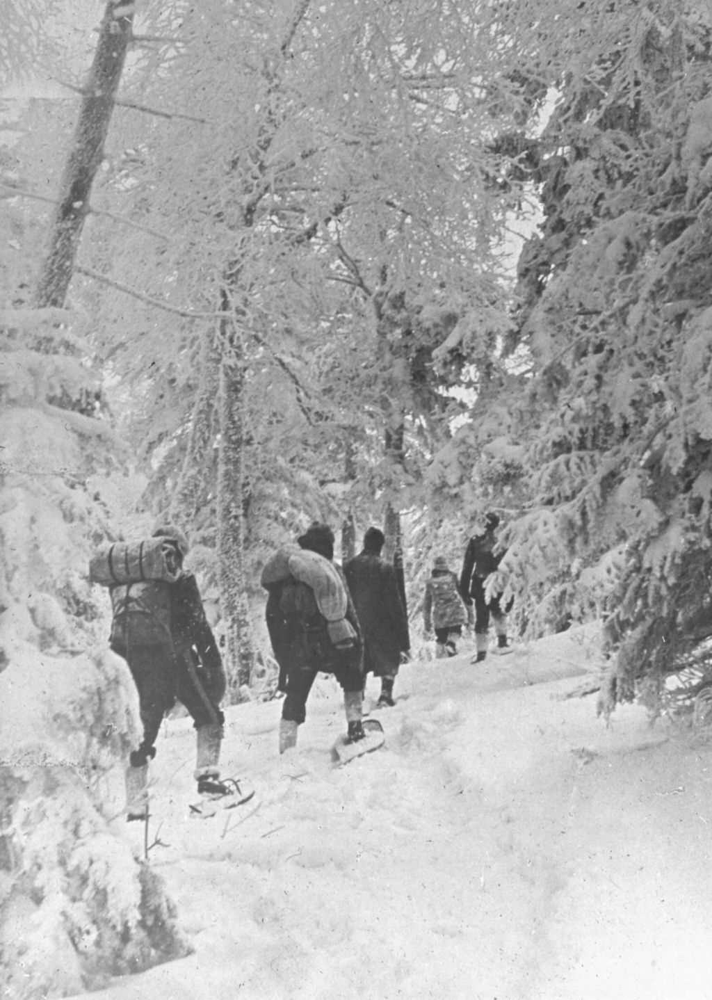 Miniature of Snowshoers on Couching Lion (Camel's Hump)