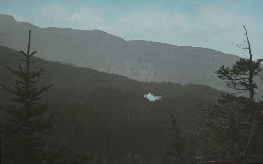 Miniature of Sterling Pond and Mount Mansfield from Madonna lookout