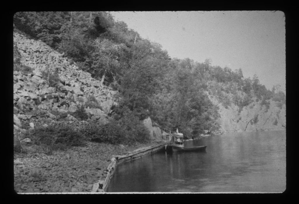 Miniature of Lake Champlain - west bank