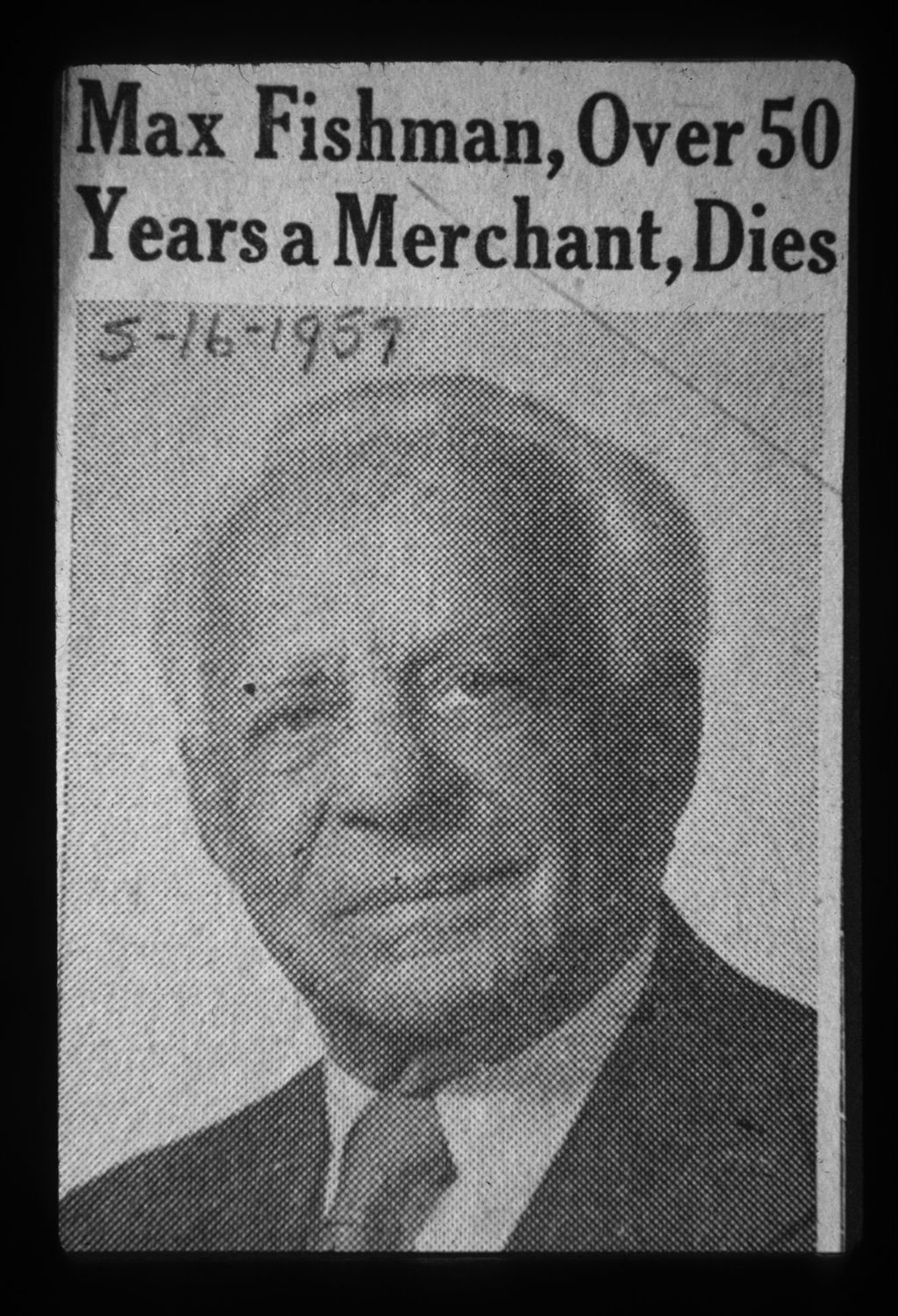 Miniature of Max Fishman Death Notice