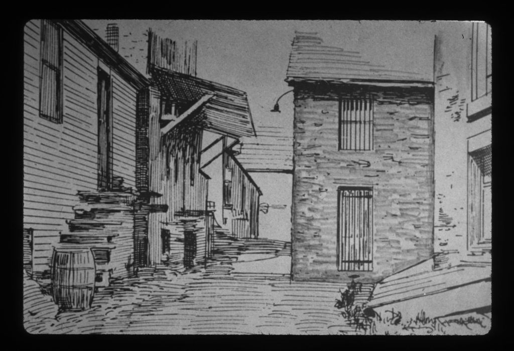 Miniature of Vergennes Jail - alley back of Fishman's Store