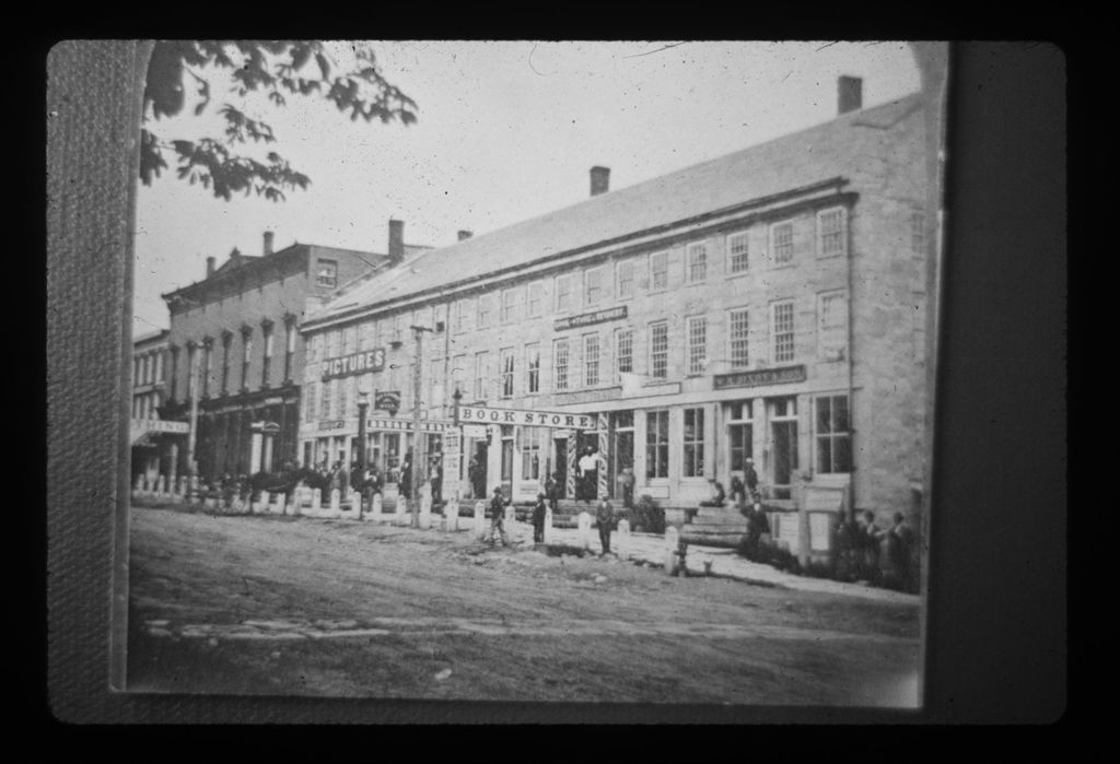 Miniature of Sherman Block: far right Bixby Store, south end Book Store