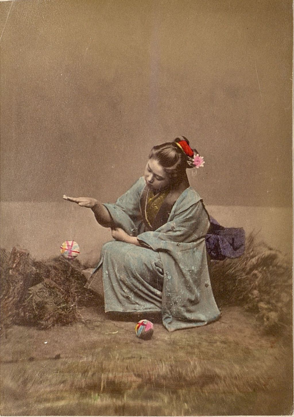 Miniature of Young girl playing a game