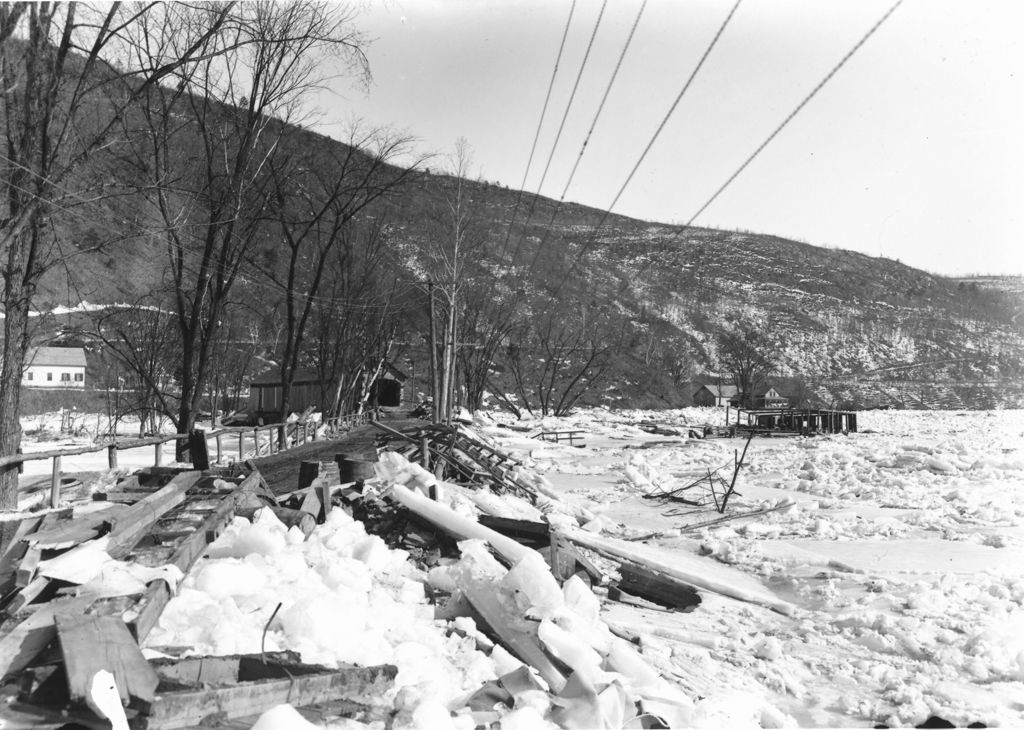 Miniature of Ice jam on Island Park, looking toward New Hampshire