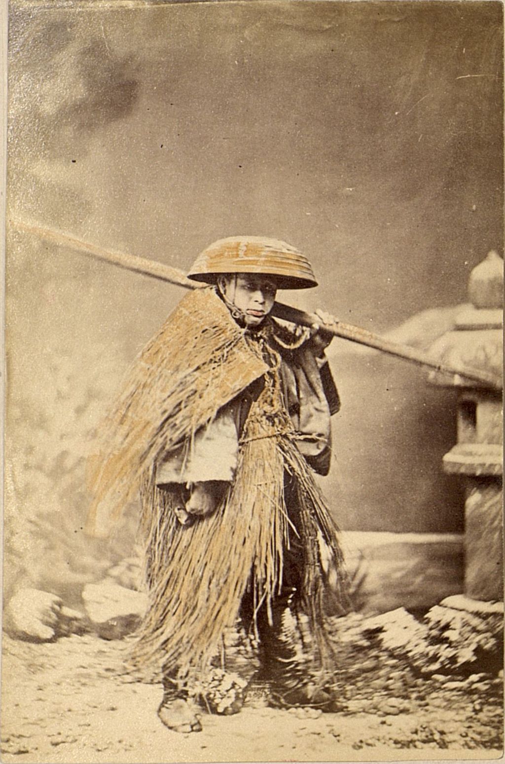 Miniature of Rural worker with reed garment