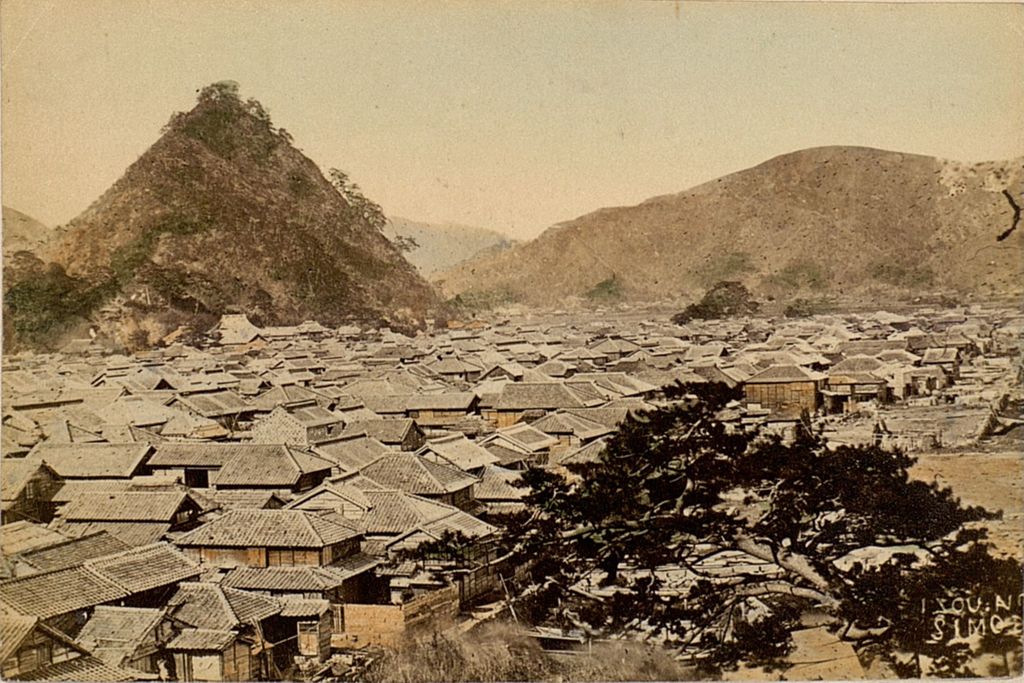 Miniature of Japanese city in a valley