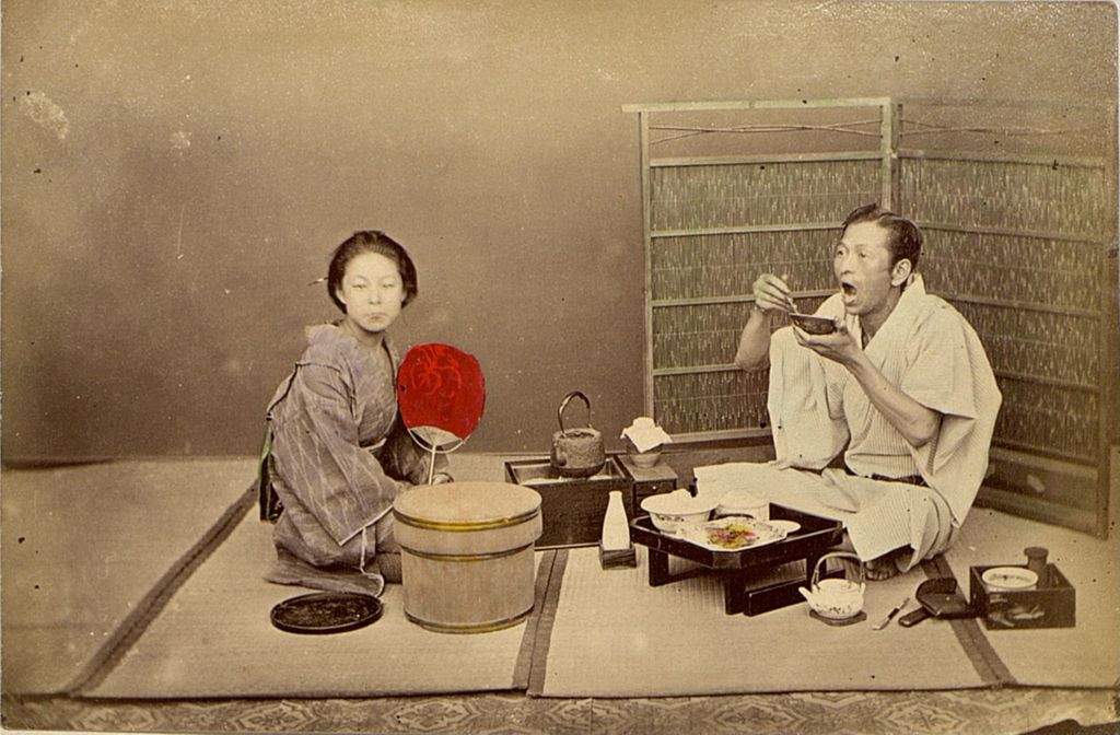 Miniature of A husband and wife dining