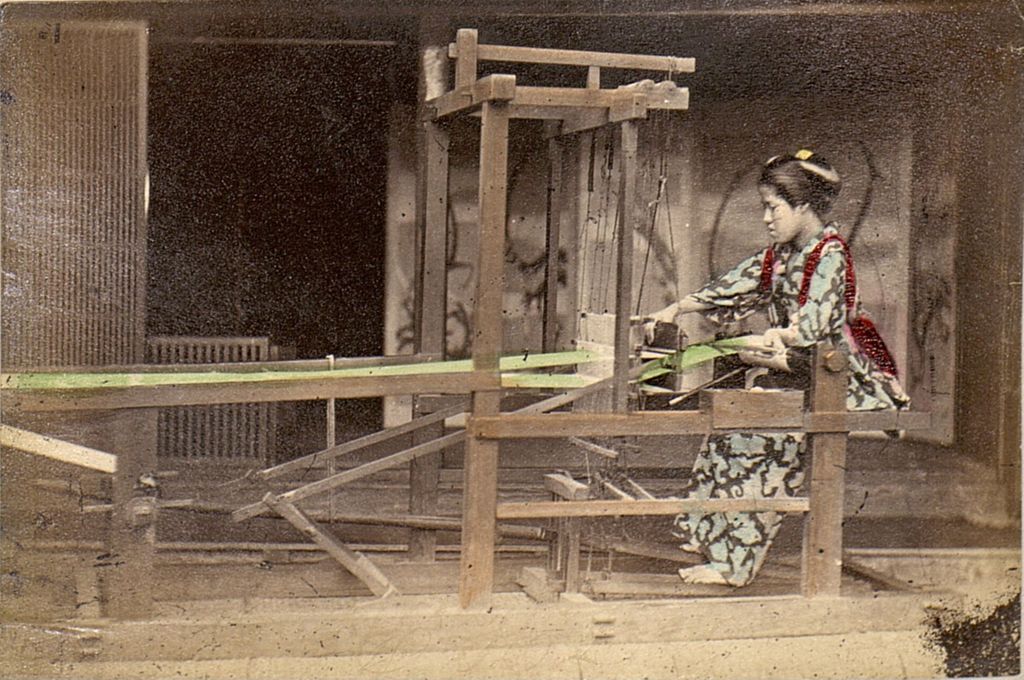 Miniature of Woman working at a loom