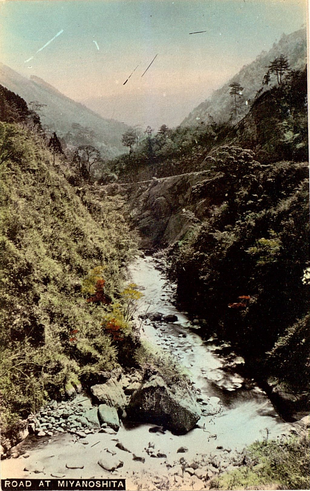 Miniature of A river flowing in a valley in the countryside