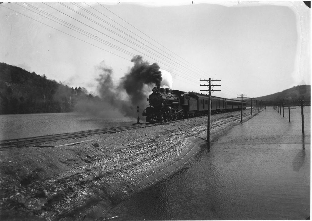 Miniature of Railroad train along Connecticut River in Brattleboro, Vt.