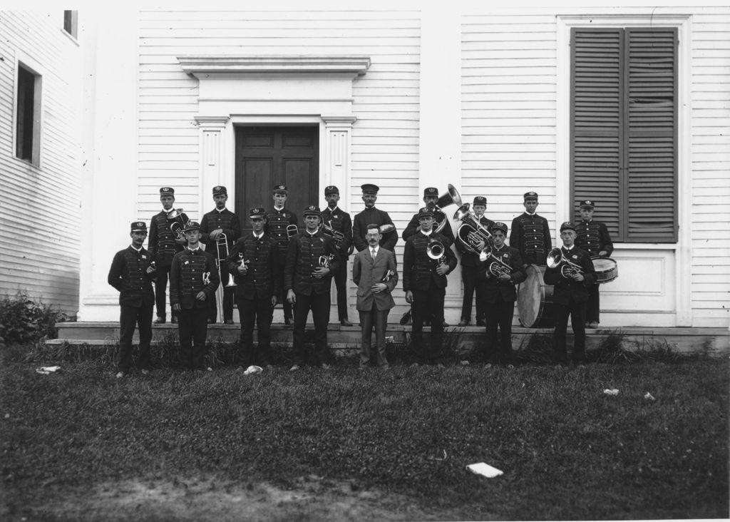 Miniature of East Dover Orchestra, standing in front of Williamsville Universalist Church, Williamsville, Vt.