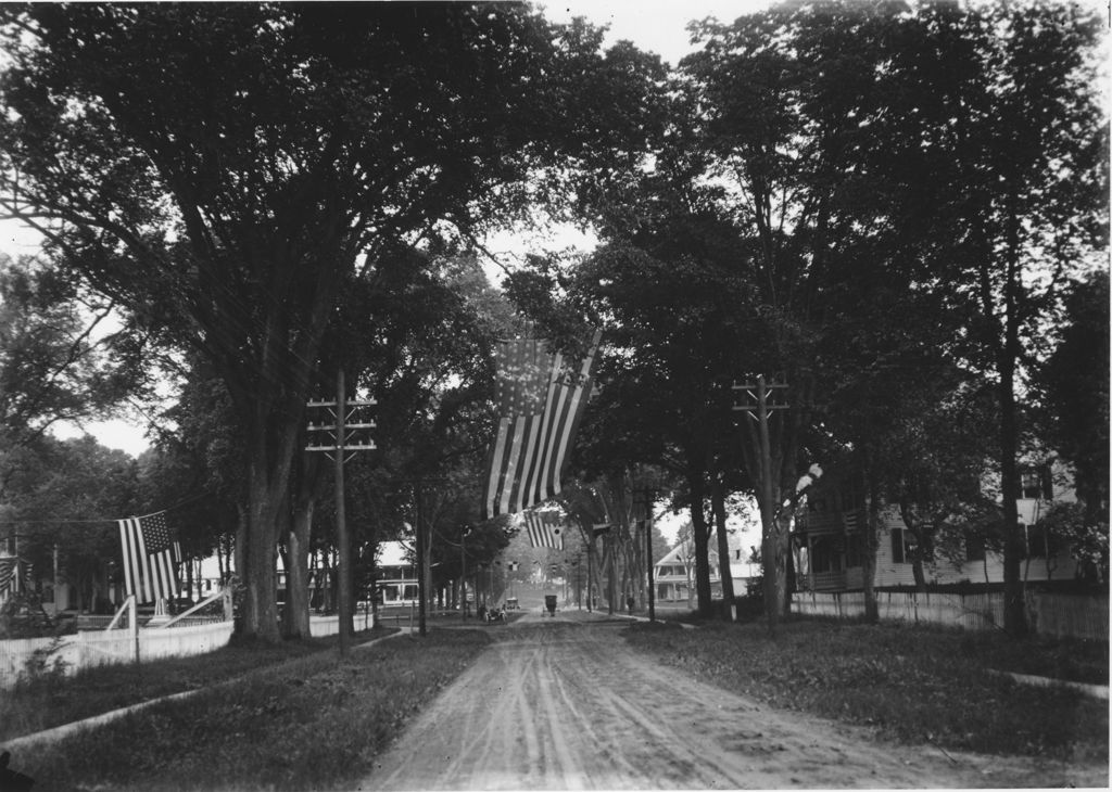 Miniature of Main Street near Commons with July 4th decorations, Newfane, Vt.