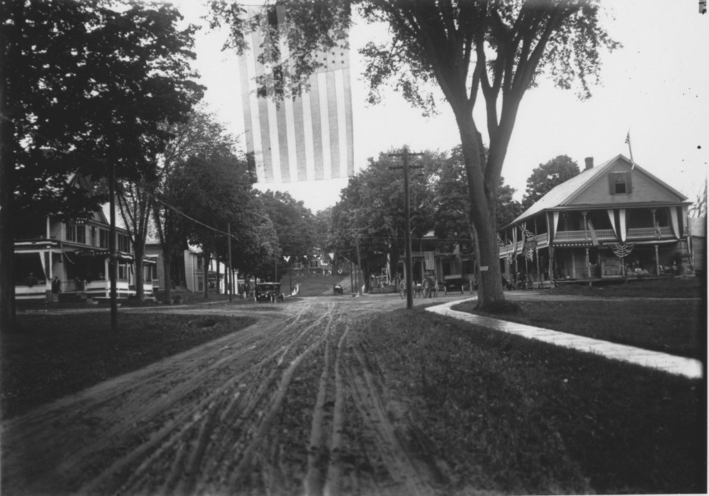 Miniature of Main Street with July 4th decorations , Newfane, Vt.