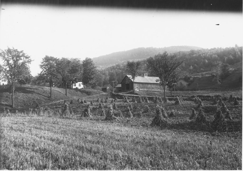 Miniature of Field with corn harvest and barn, Townshend, Vt.