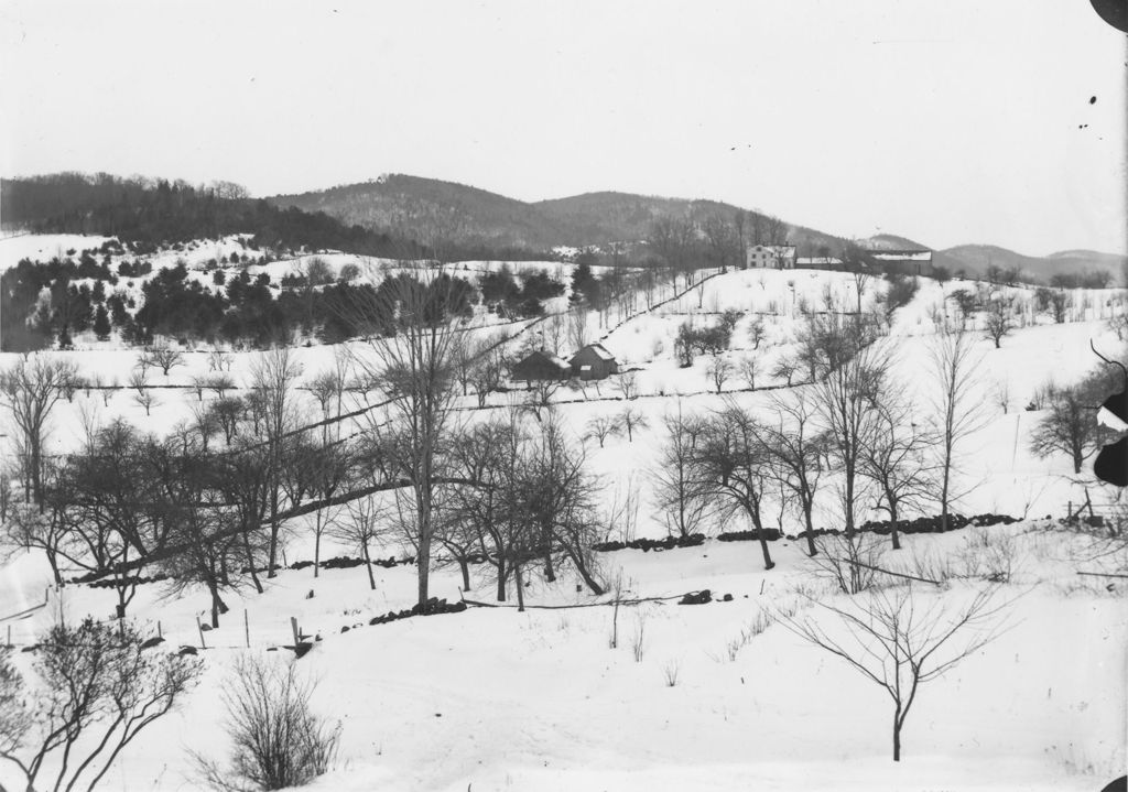 Miniature of Winter scene with with fields and house, Williamsville, Vt.