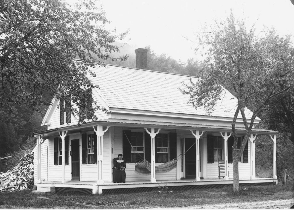 Miniature of Woman on the front porch of a house, Williamsville, Vt.