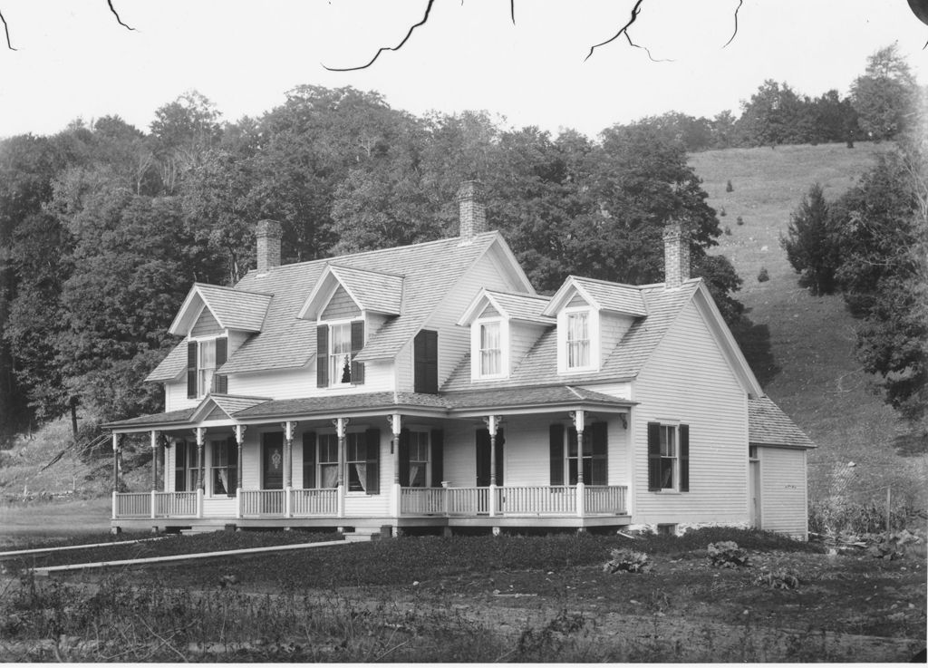 Miniature of Unidentified farmhouse against hillside, Williamsville, Vt.