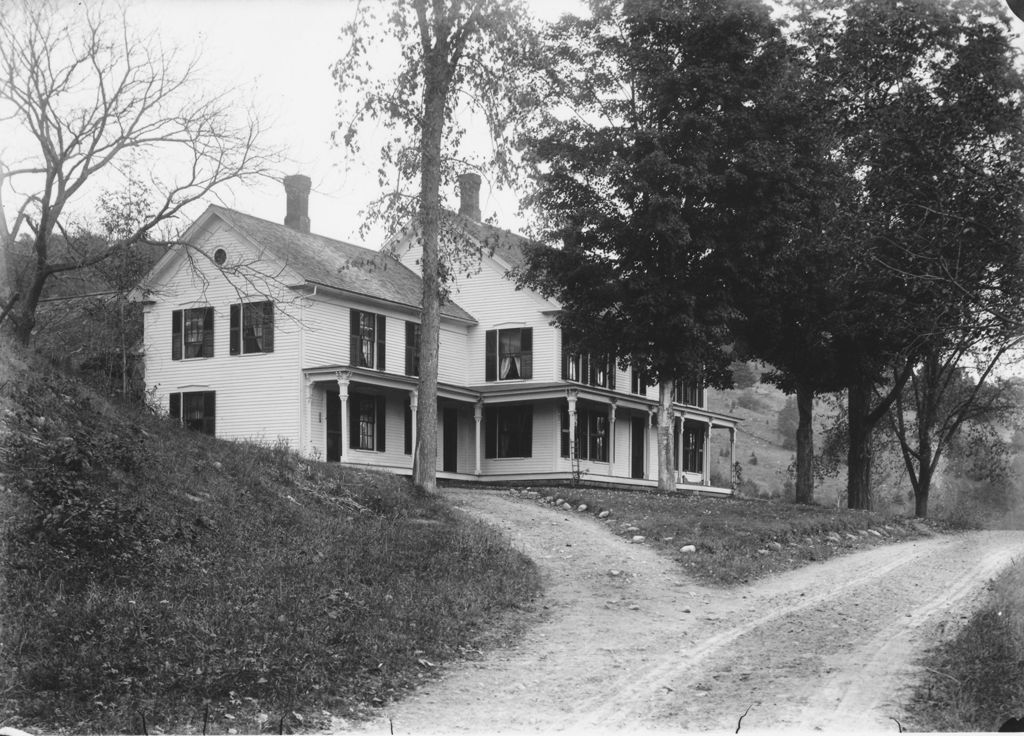 Miniature of Unidentified farmhouse with double chumney and porch, Williamsville, Vt.