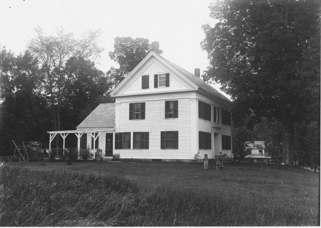 Miniature of Unidentified house with two children on the lawn in Williamsville, Vt.