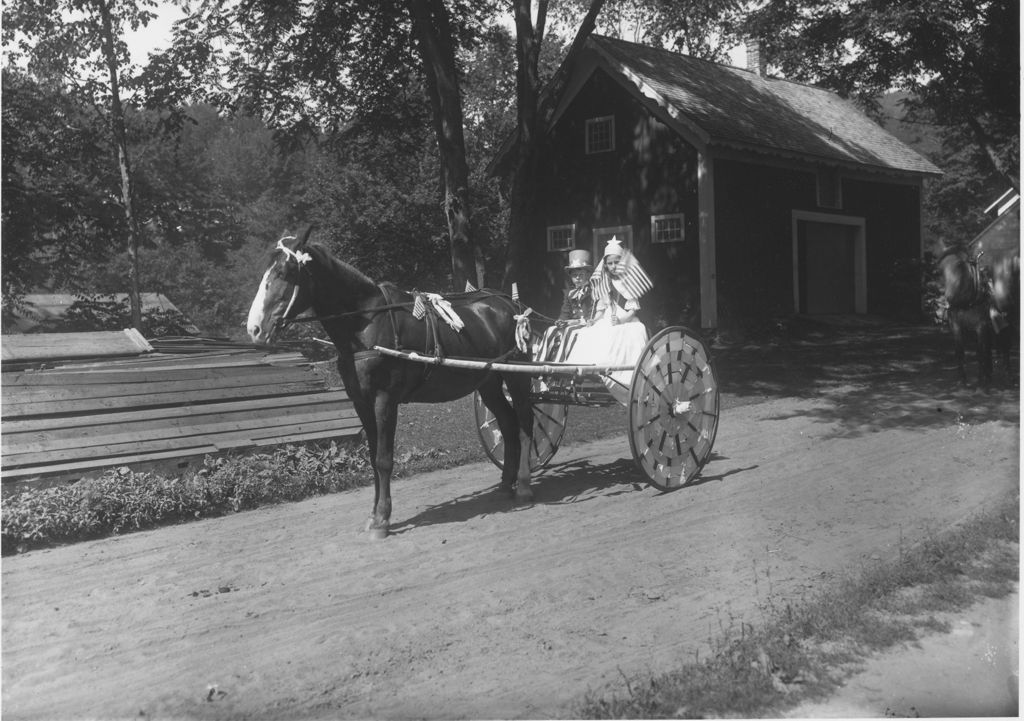 Miniature of Girl and boy on a decorated carriage in Willimasville parade