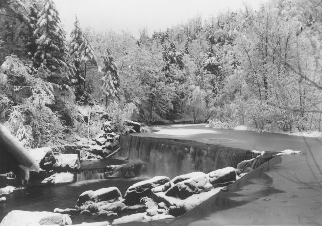 Miniature of Winter dam in river, Williamsville, Vt.