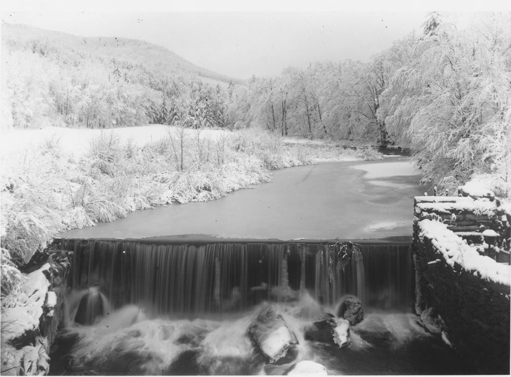 Miniature of Winter dam in river, Williamsville, Vt.