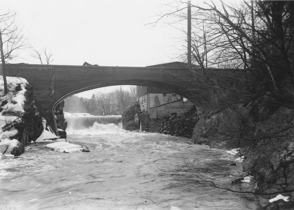 Miniature of Bridge in front of Merrifield Mill and Dam, Williamsville, Vt.