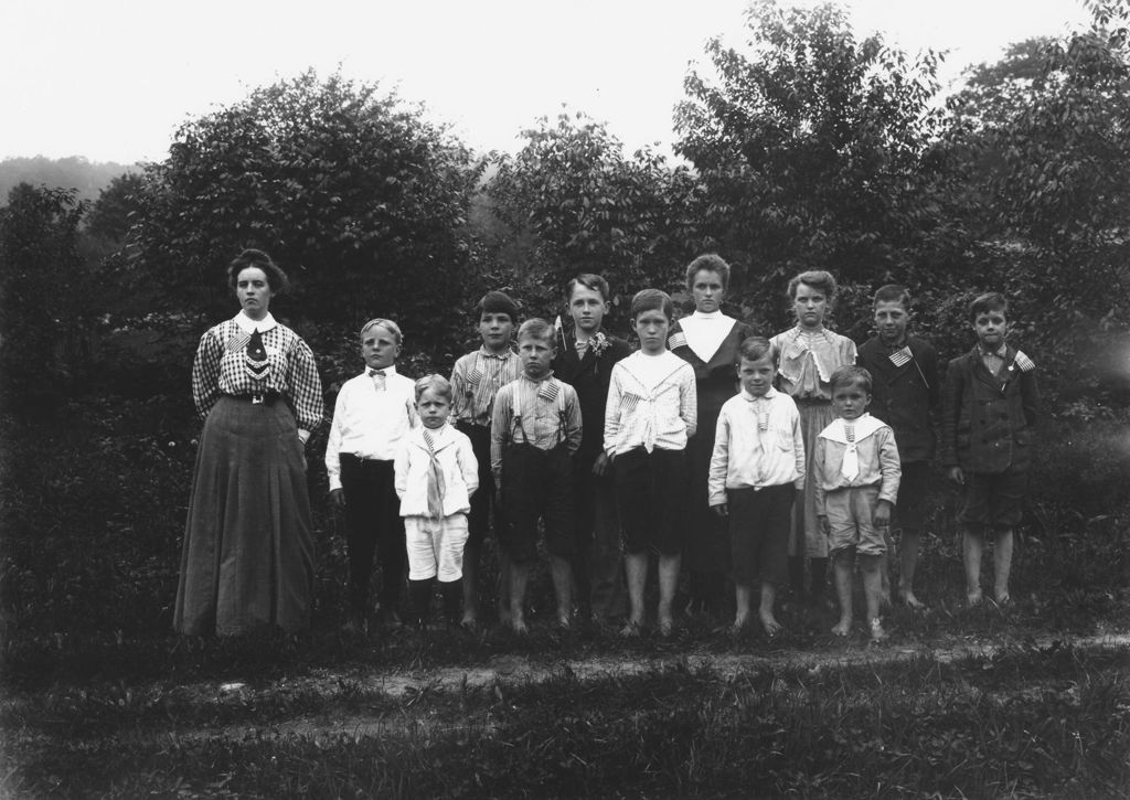 Miniature of Parish School class portrait, Williamsville, Vt.