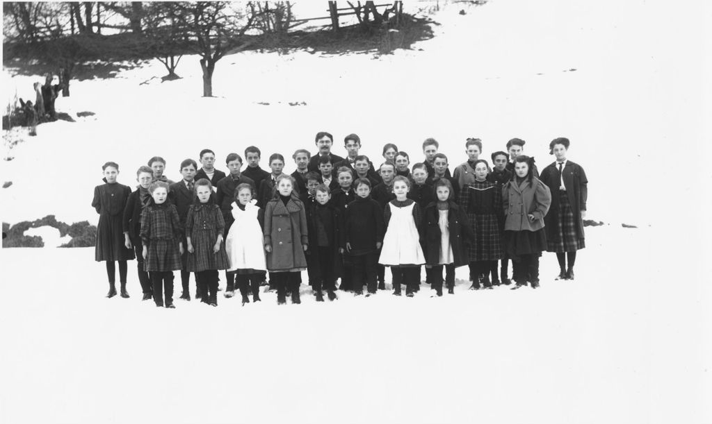 Miniature of Mr. Putnam's class picture, Williamsville, Vt.]