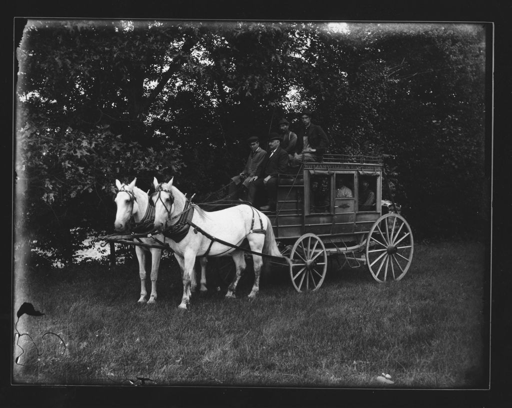 Miniature of Stage coach with Ed Willard driving, Williamsville, Vt.