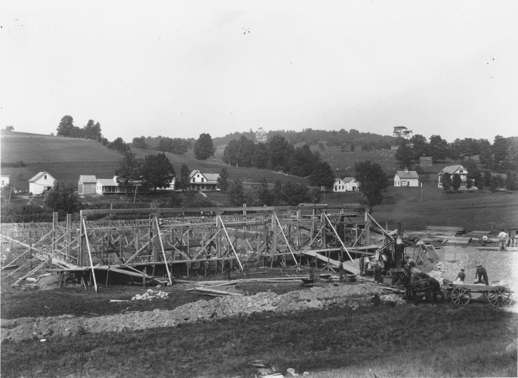 Miniature of Barn raising, Wilmington, Vt.