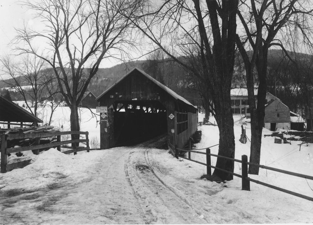 Miniature of Covered bridge on Dover road, South Newfane, Vt.