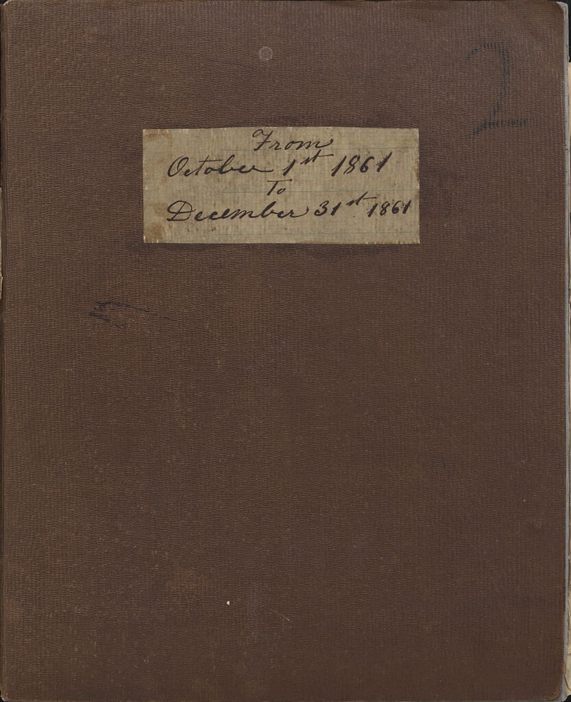 Miniature of Caroline Crane Marsh Diary, October 1 - December 31, 1861