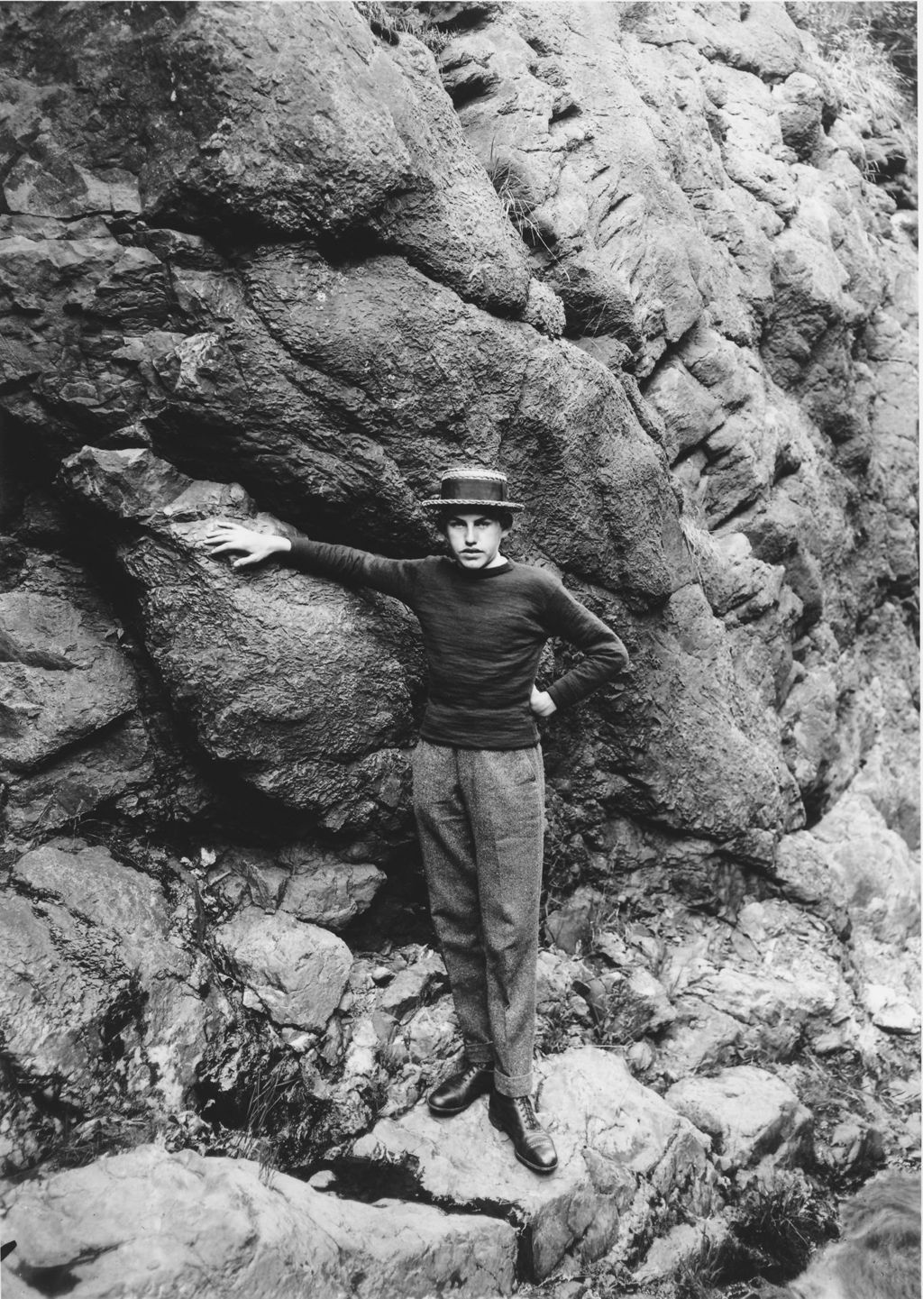 Miniature of Webster Thayer leaning against a rock