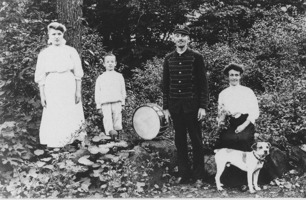 Miniature of Mr and Mrs Ballou with two kids and a dog, Brookside, Vt.